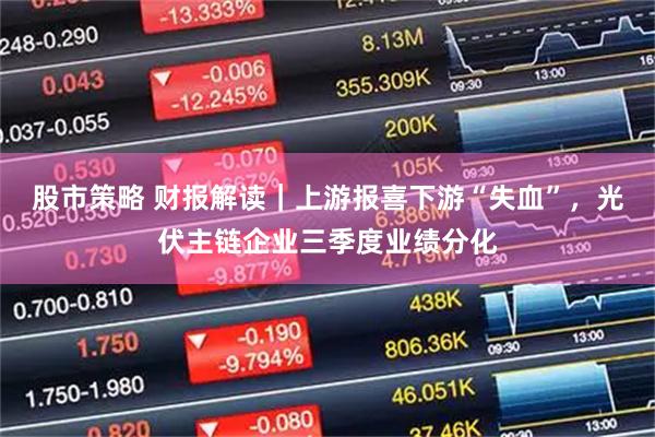 股市策略 财报解读｜上游报喜下游“失血”，光伏主链企业三季度业绩分化